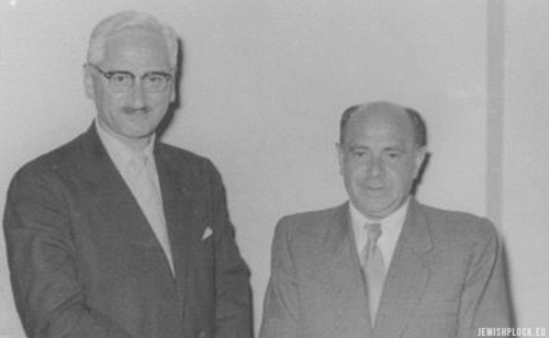 Roman Pakuła with Albert Sabin, creator of the oral polio vaccine.